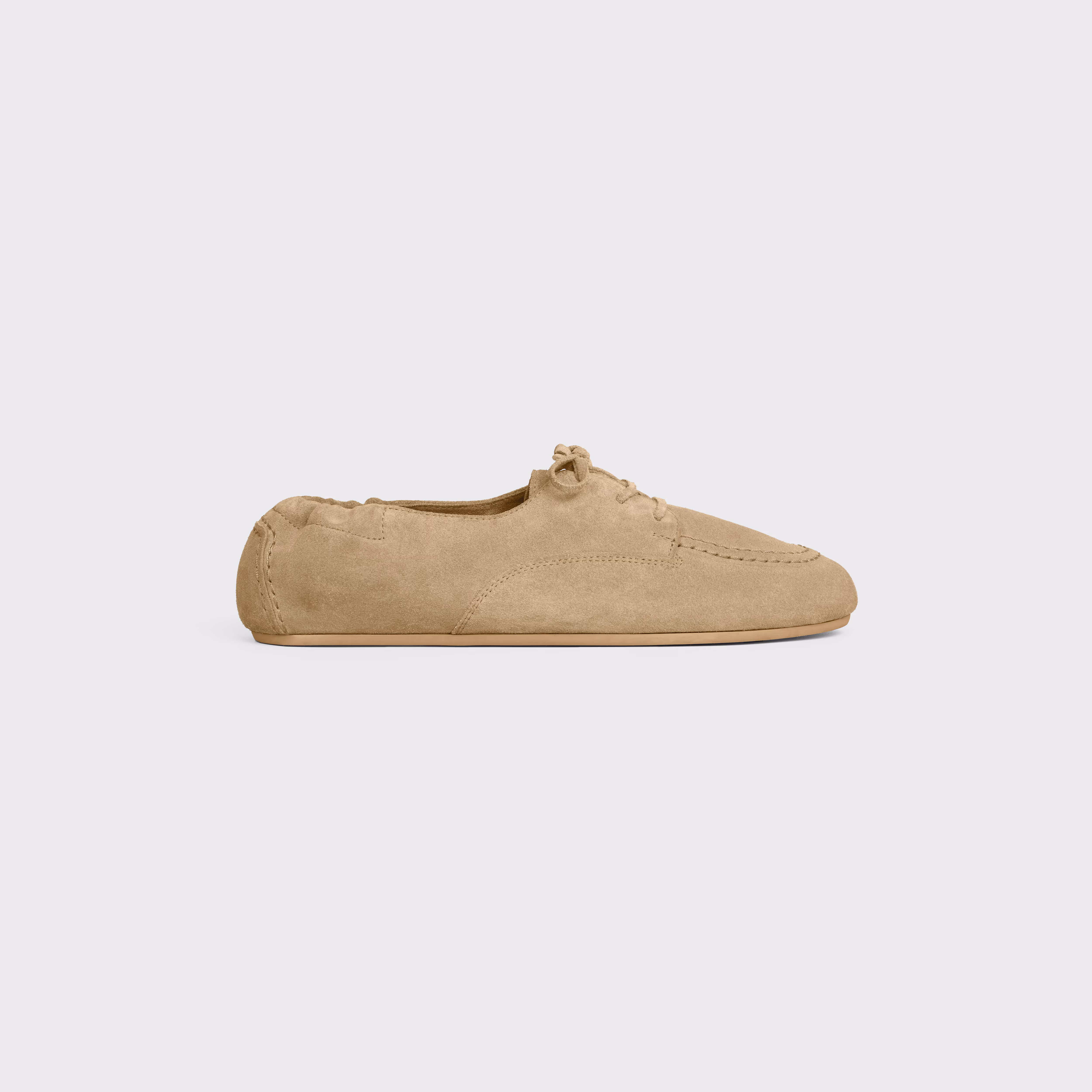 CELINE Adam Lace-up Loafer in Suede Calfskin