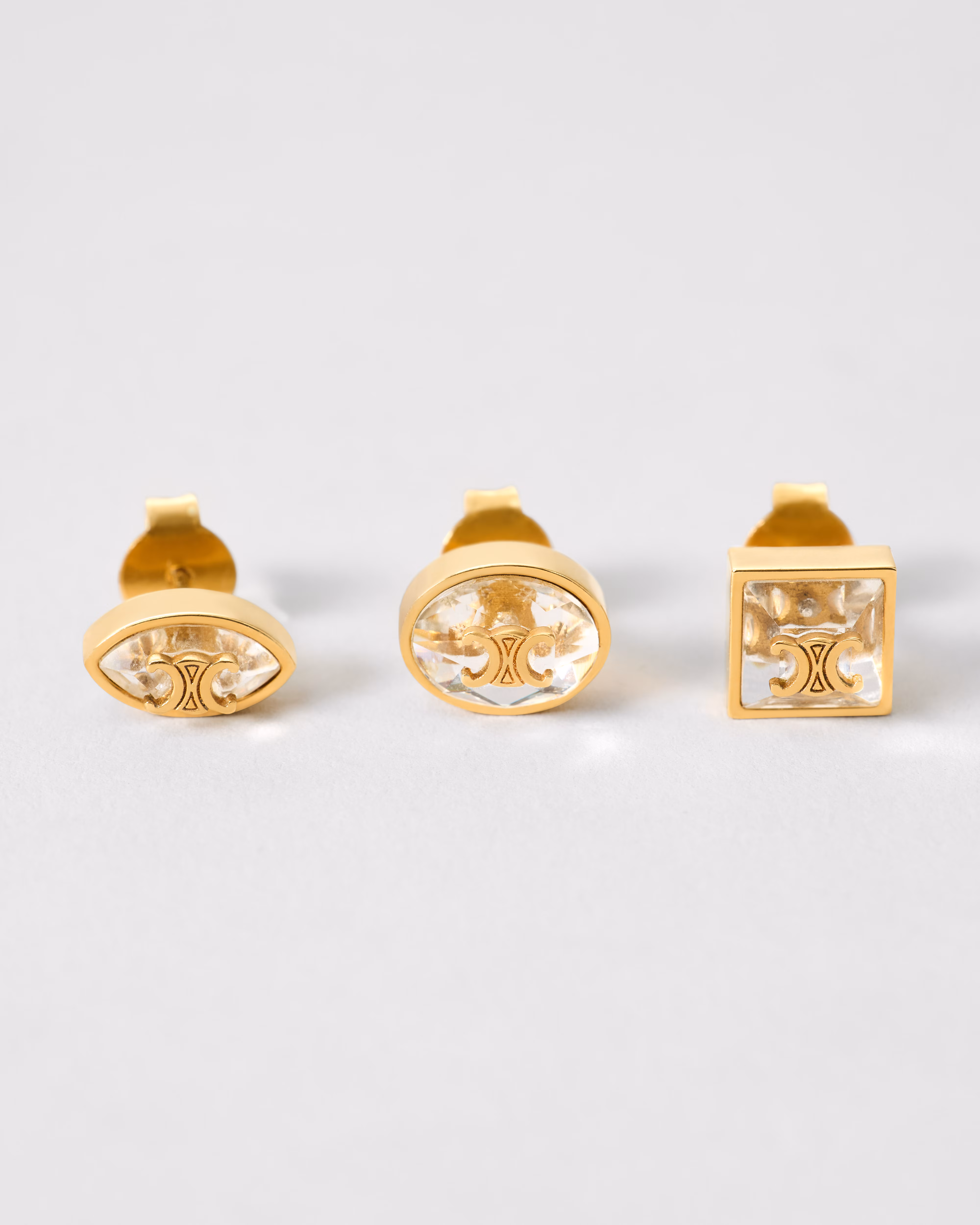 CELINE Triomphe Glint Studs