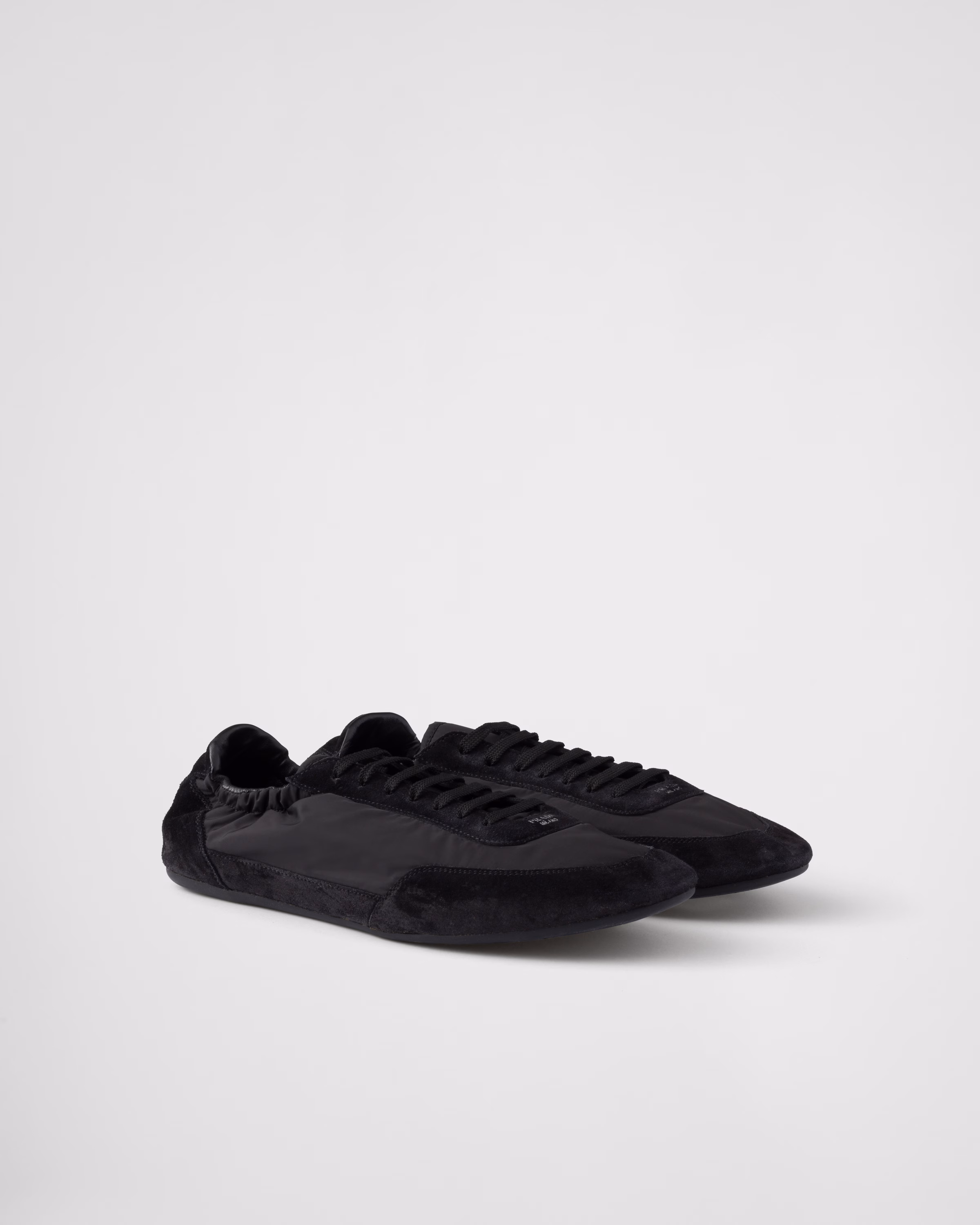 PRADA Collapse Re-Nylon and Suede Sneakers
