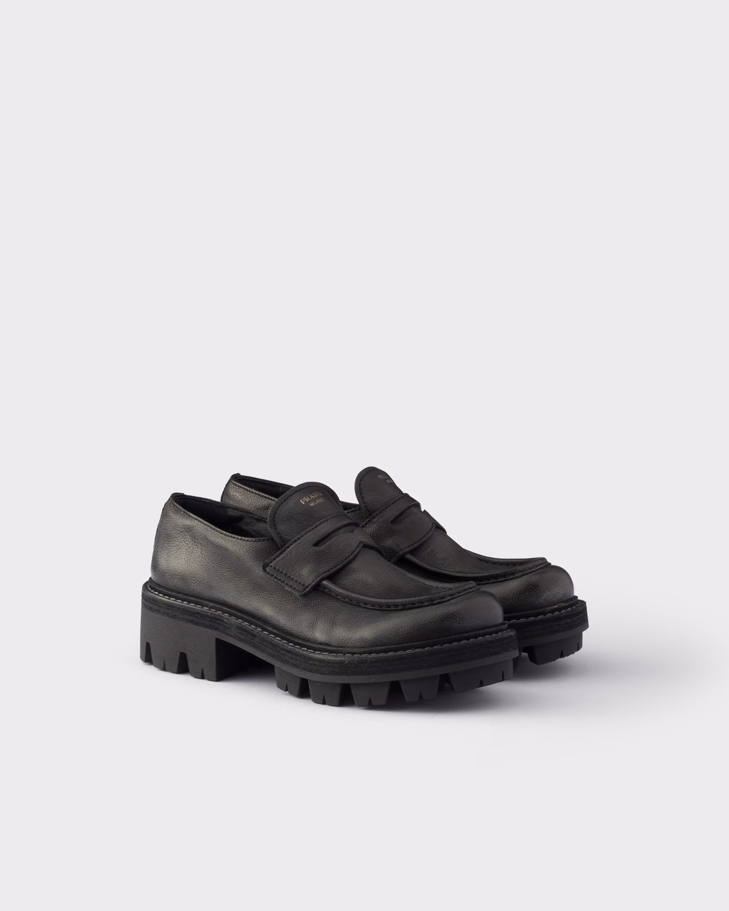 PRADA Leather Loafers